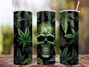 Thermos Inox 590ml Tête de Mort Skull Weed