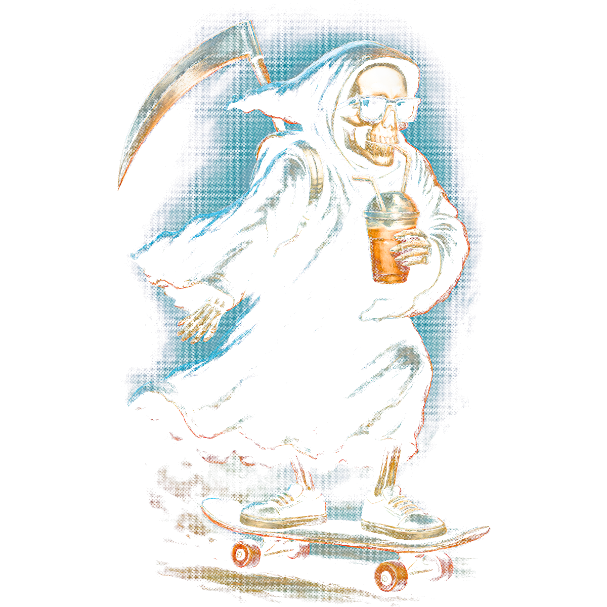 La Faucheuse en SkateBoard