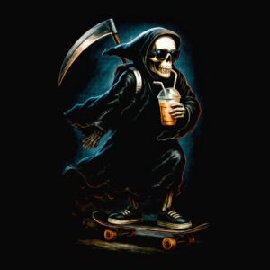 La Faucheuse en SkateBoard