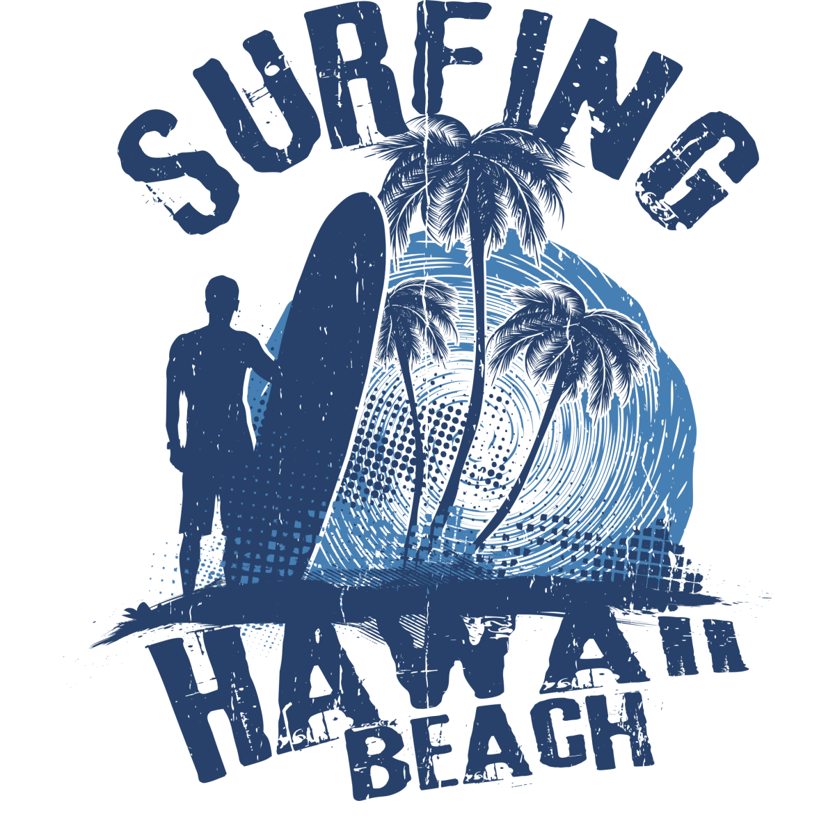 Surfing Hawaii Beach