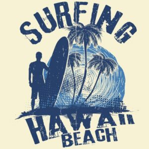 Surfing Hawaii Beach