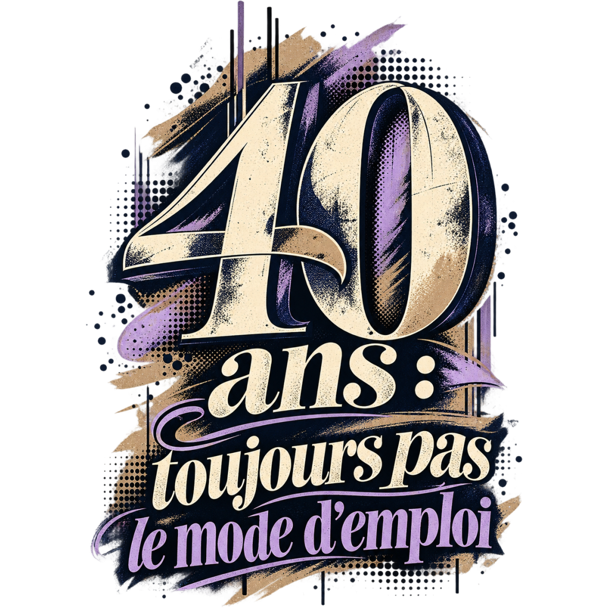 40 Ans Elegant Lavande Sable Editorial