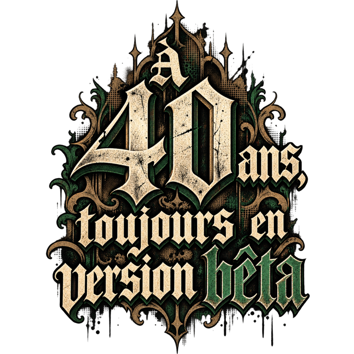 40 Ans Gothique Medieval Creme Foret