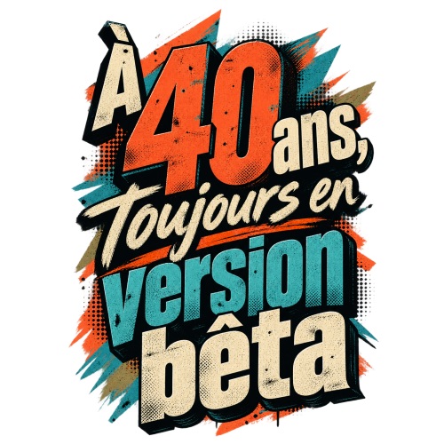 40 Ans Monumental Corail Turquoise Vintage