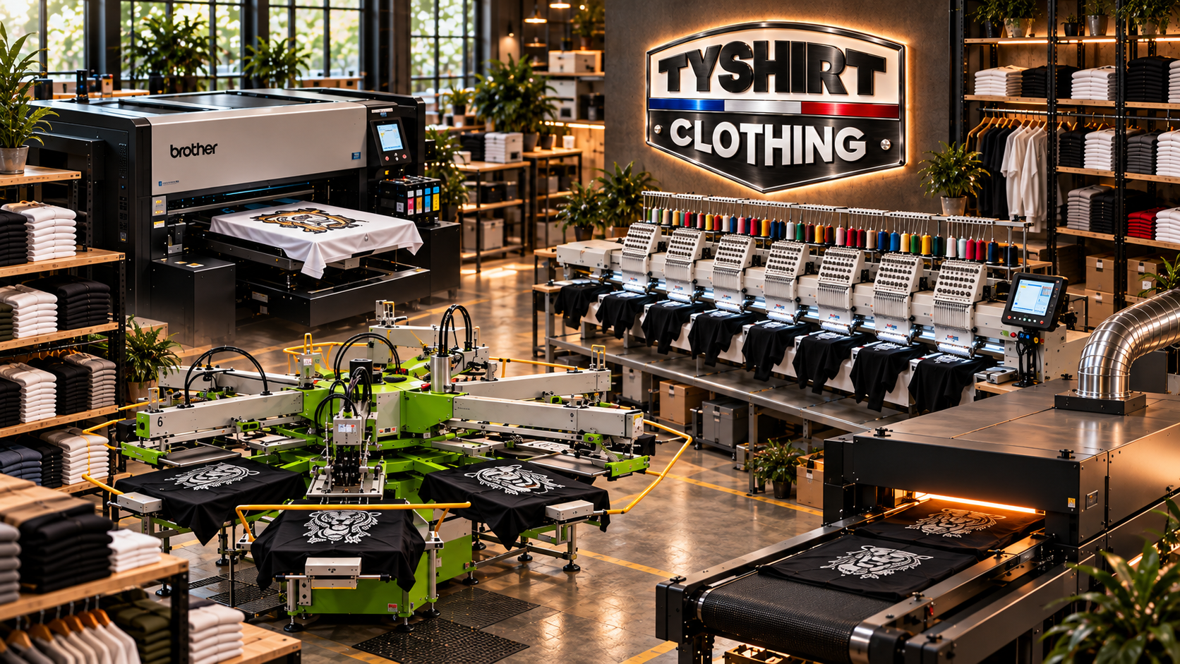 Atelier moderne de production textile