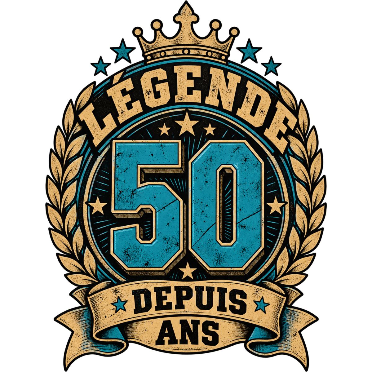Anniversaire Legende Couronne Lauriers 50