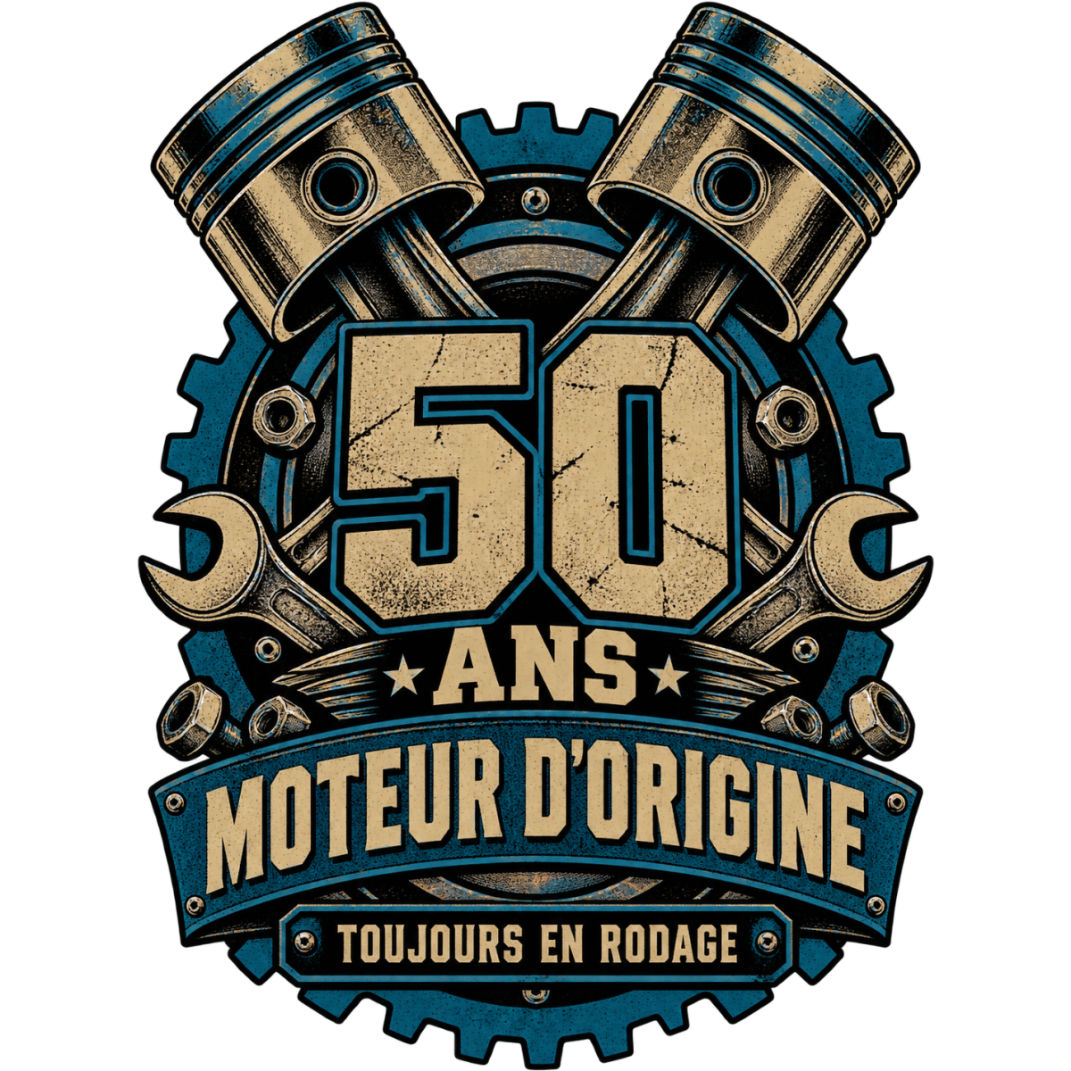 Anniversaire Moteur Pistons Rodage 50