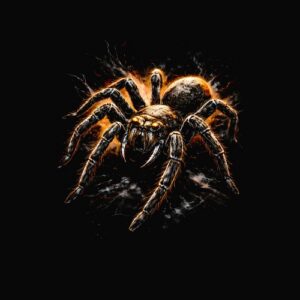 Araignée grande couleur blanche orange