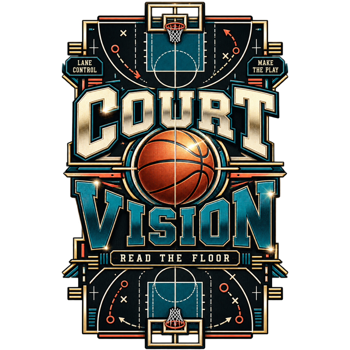 Basketball Court Vision Read Floor