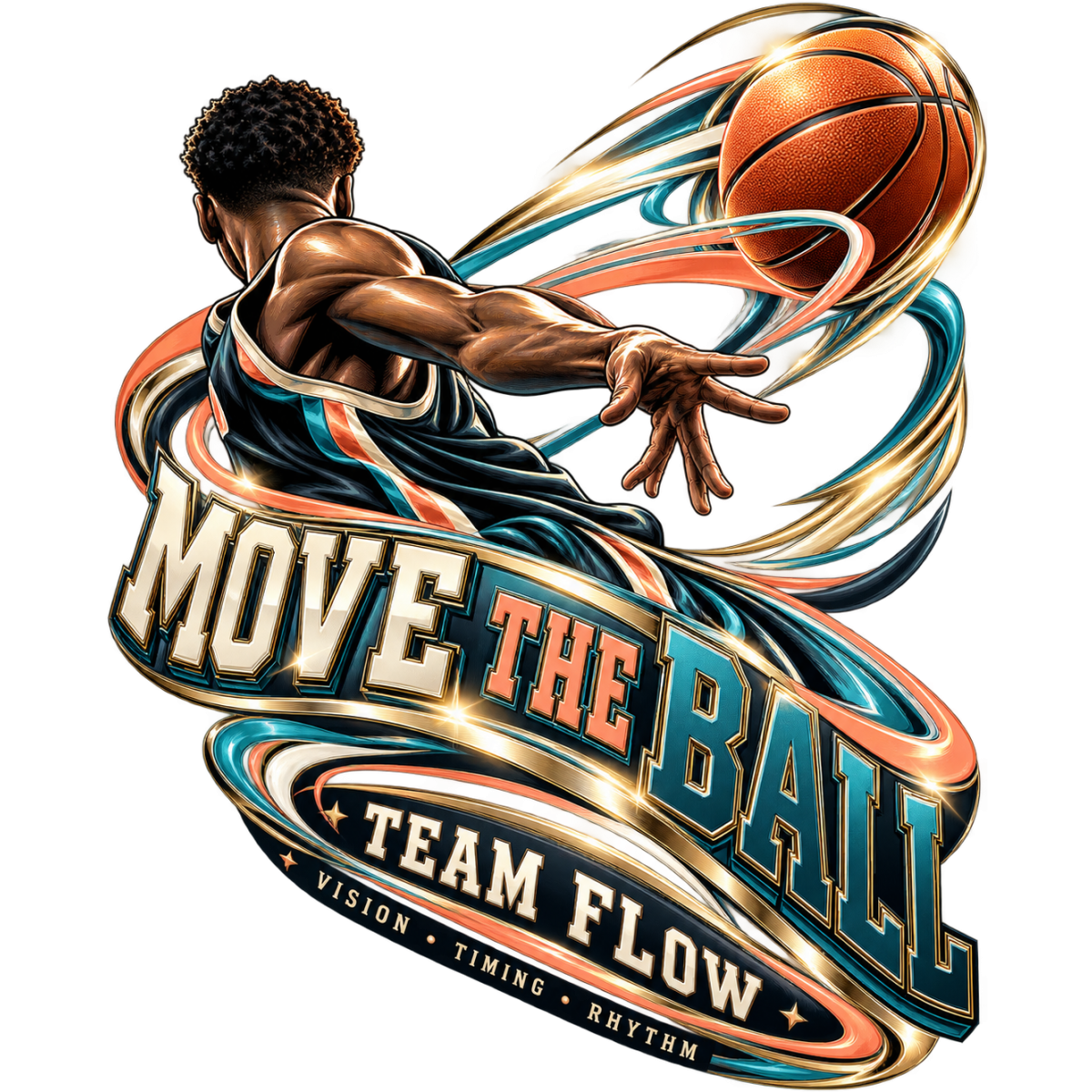 Basketball Move Ball Team Flow