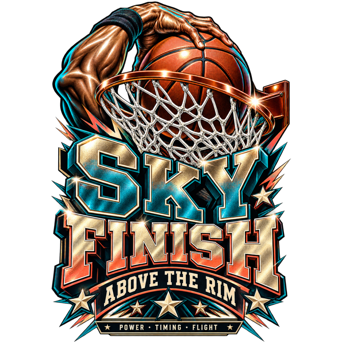 Basketball Sky Finish Above Rim
