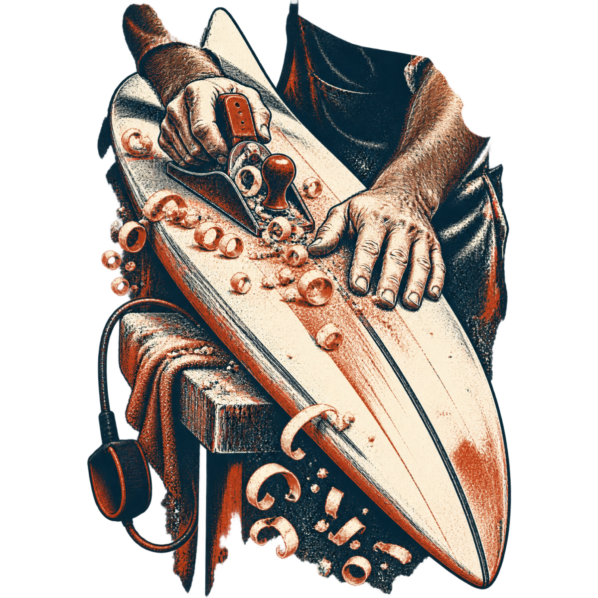 Board Shaper Hands Mains