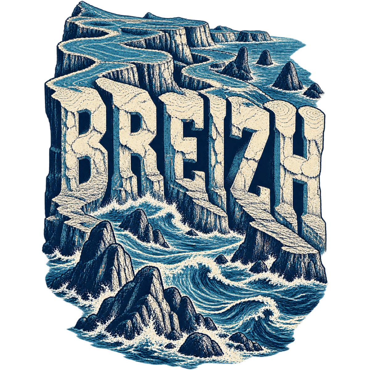 Breizh Falaises Reliefs Ocean Grave