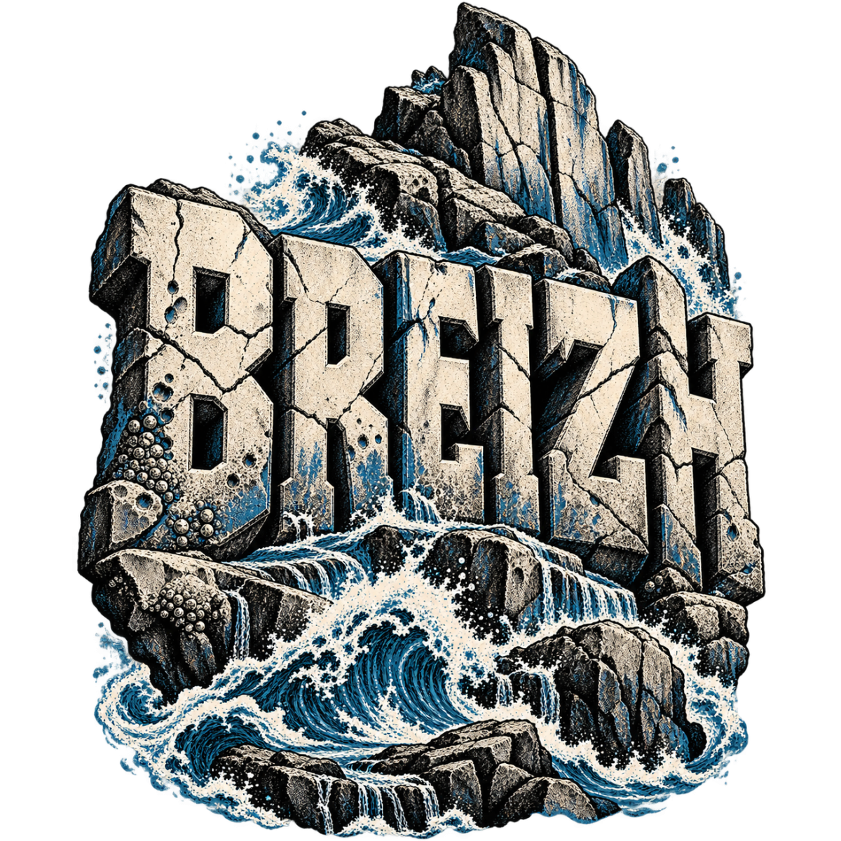 Breizh Rochers Vagues Granit Sauvage