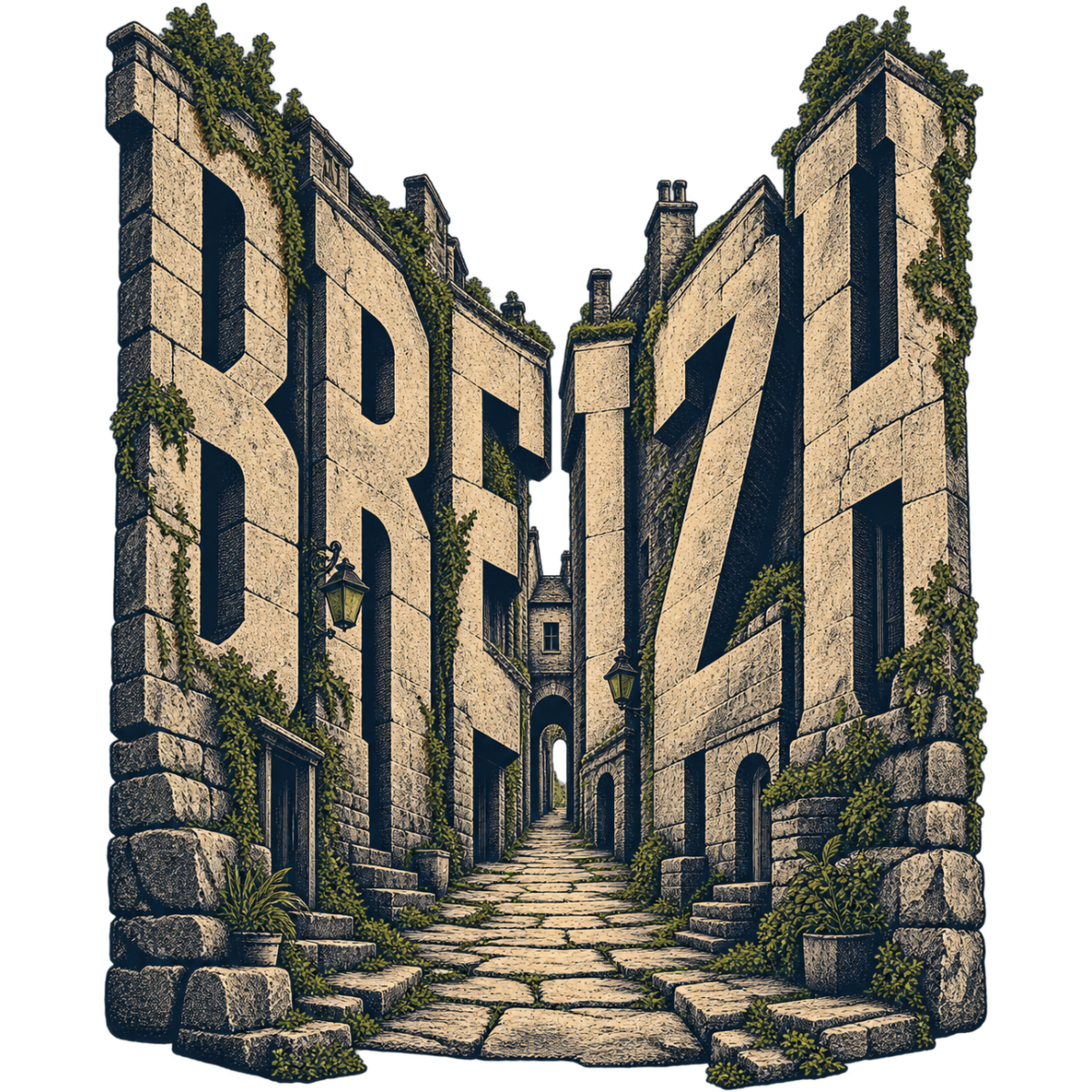 Breizh Ruelle Granit Perspective Ancienne