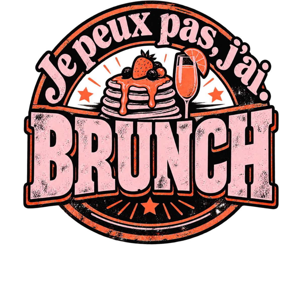Brunch Badge Vintage Grunge