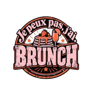 Brunch Badge Vintage Grunge