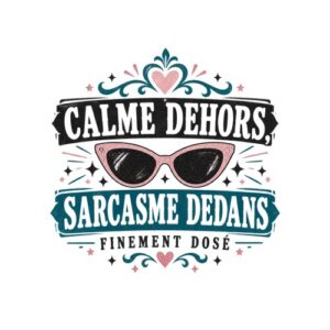 Calme Sarcasme Lunettes Coeur
