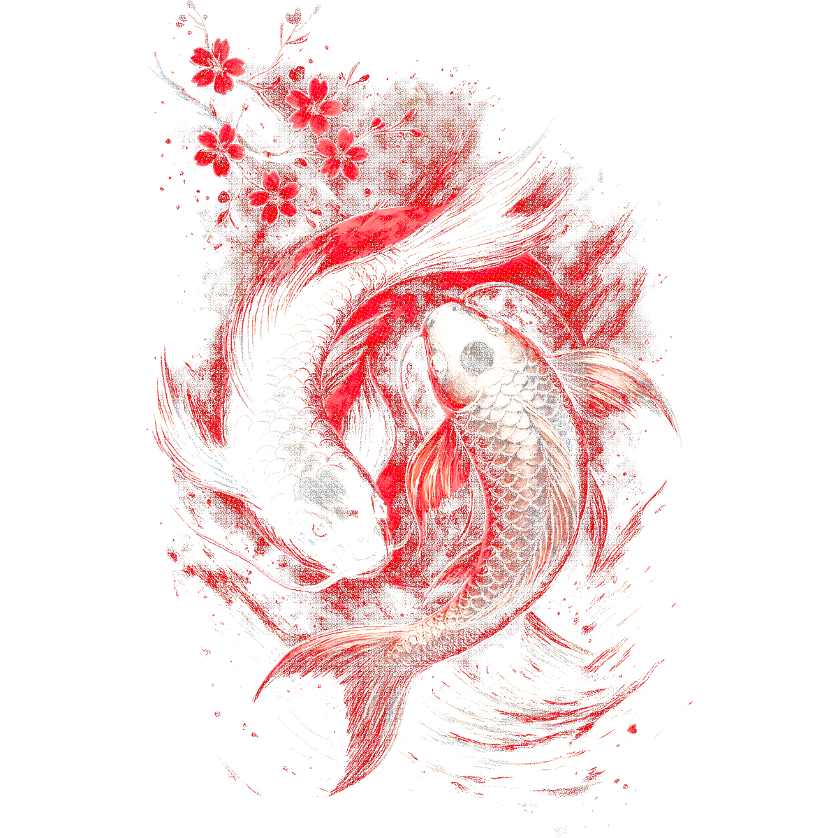 Carpes Ying Yang Koï