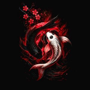 Carpes Ying Yang Koï