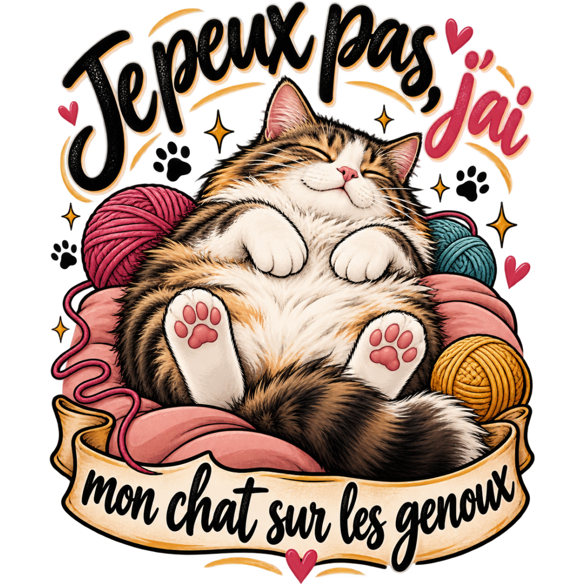 Chat Laine Calin Detente