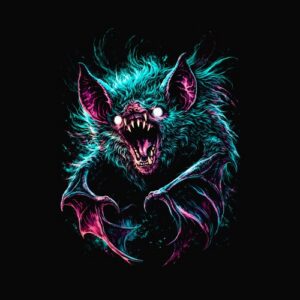 chauve souris fantastique expression agressive