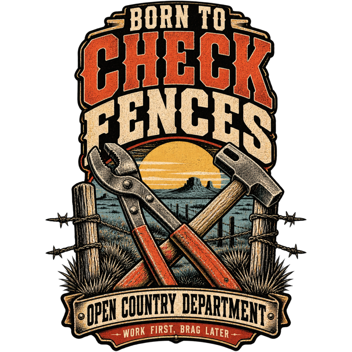 Check Fences Open Country