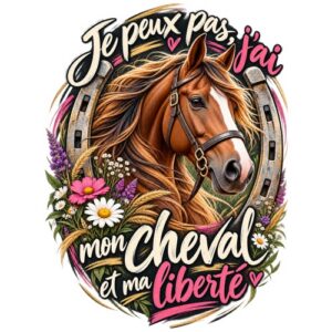 Cheval Liberte Fleurs Sauvages