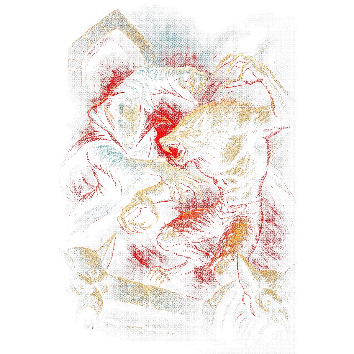 Combat entre vampire et loup garou