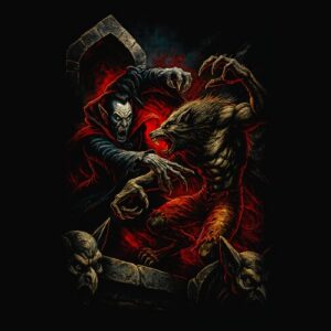 Combat entre vampire et loup garou