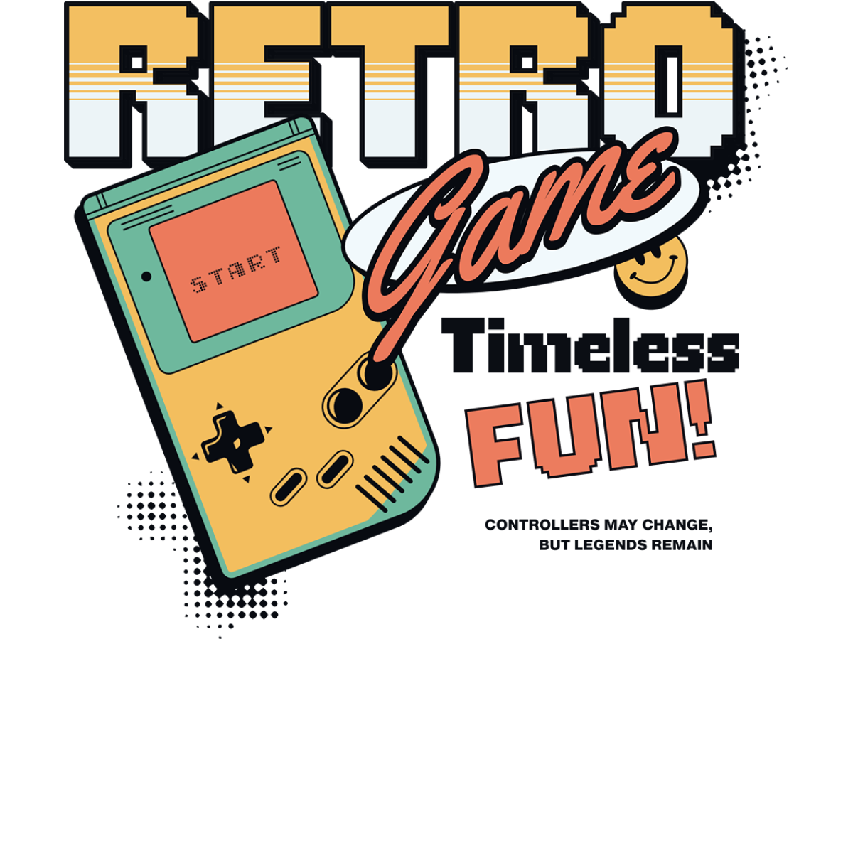 Console de jeu rétro joyeuse colorée