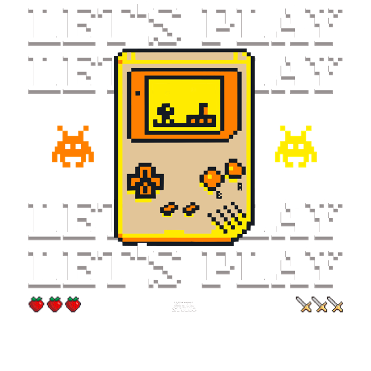 Console de jeu rétro pixel art quatre vies