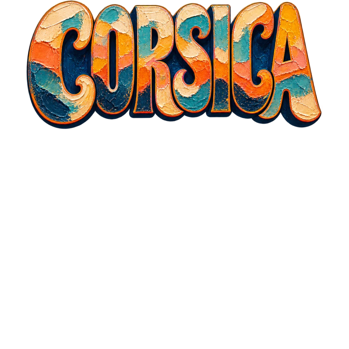 Corsica avec couleurs dégradées
