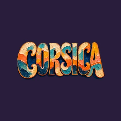 Corsica avec couleurs dégradées