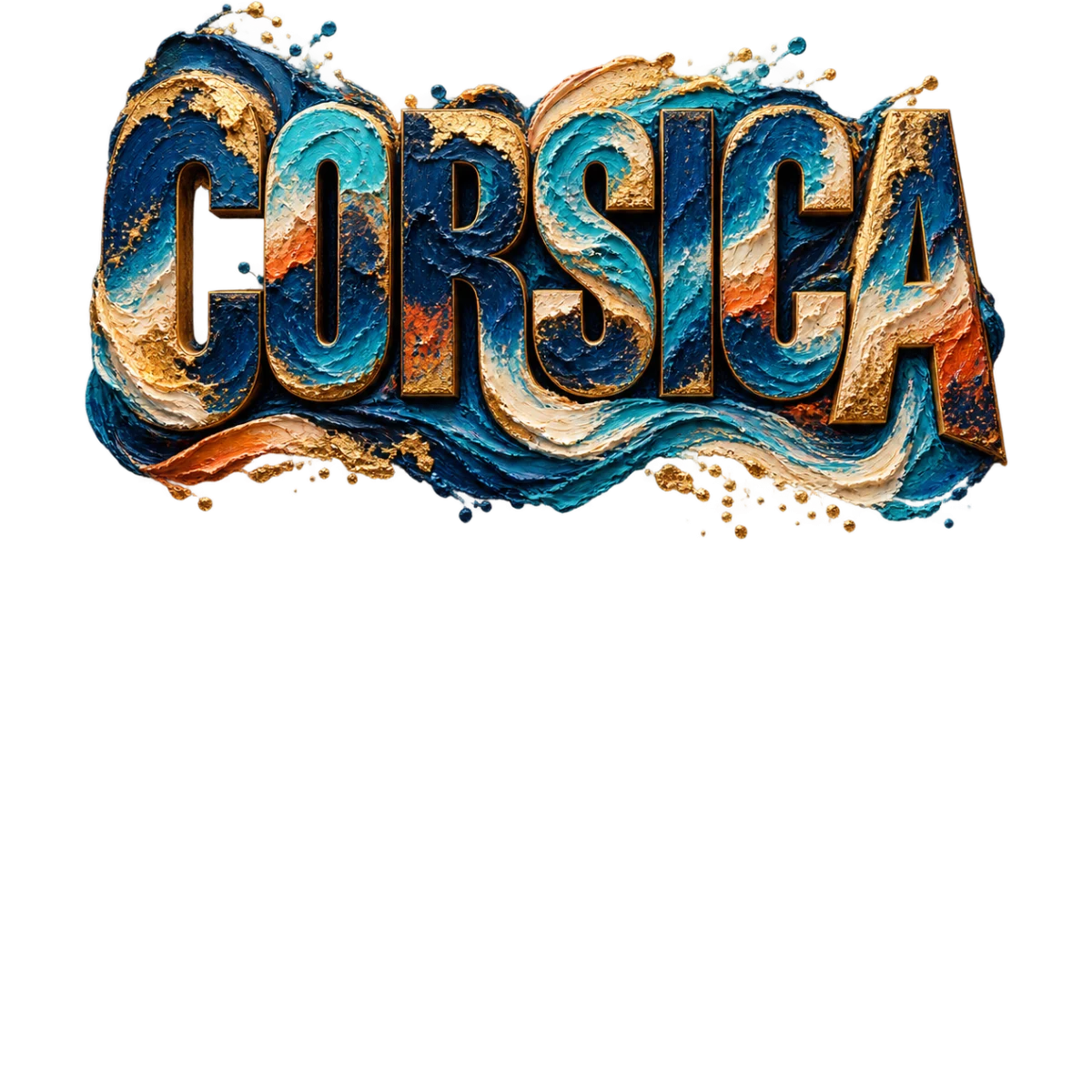 Corsica effet peinture éclaboussures colorées