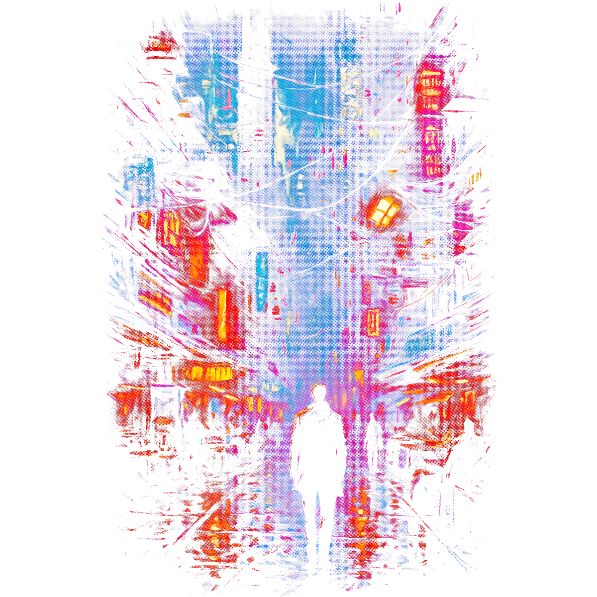 Cyberpunk Alone in the Dark City