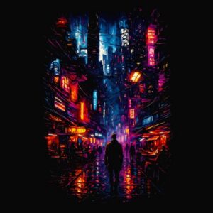 Cyberpunk Alone in the Dark City