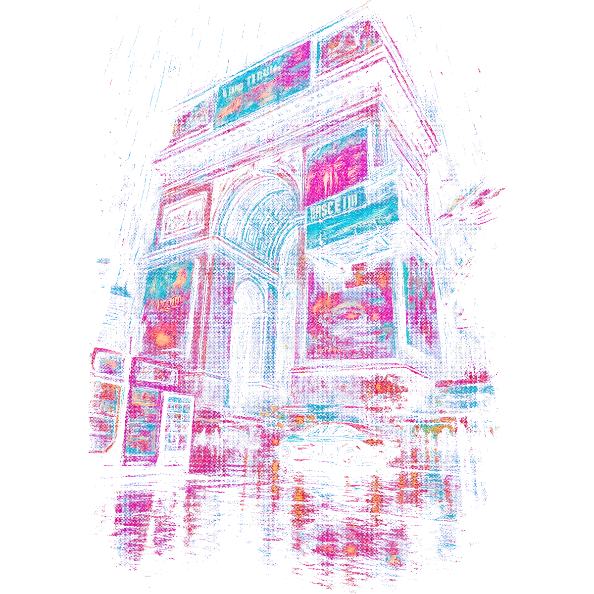 Cyberpunk Arc de Triumph remasteurisé