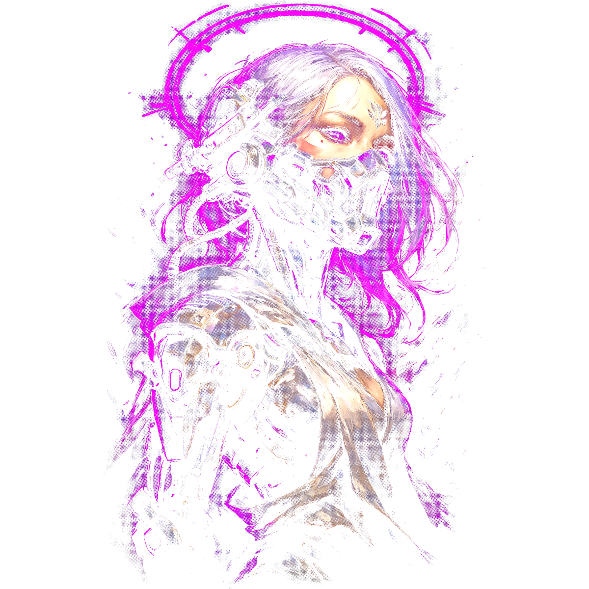 Cyberpunk Girl Robot