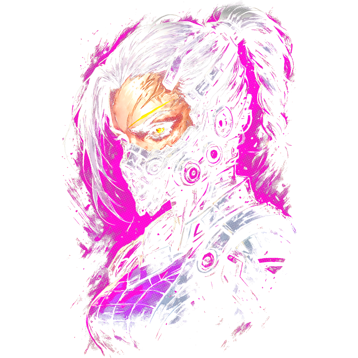 Cyberpunk Girl thinking
