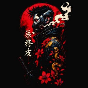 Cyberpunk Guerrier Samouraï