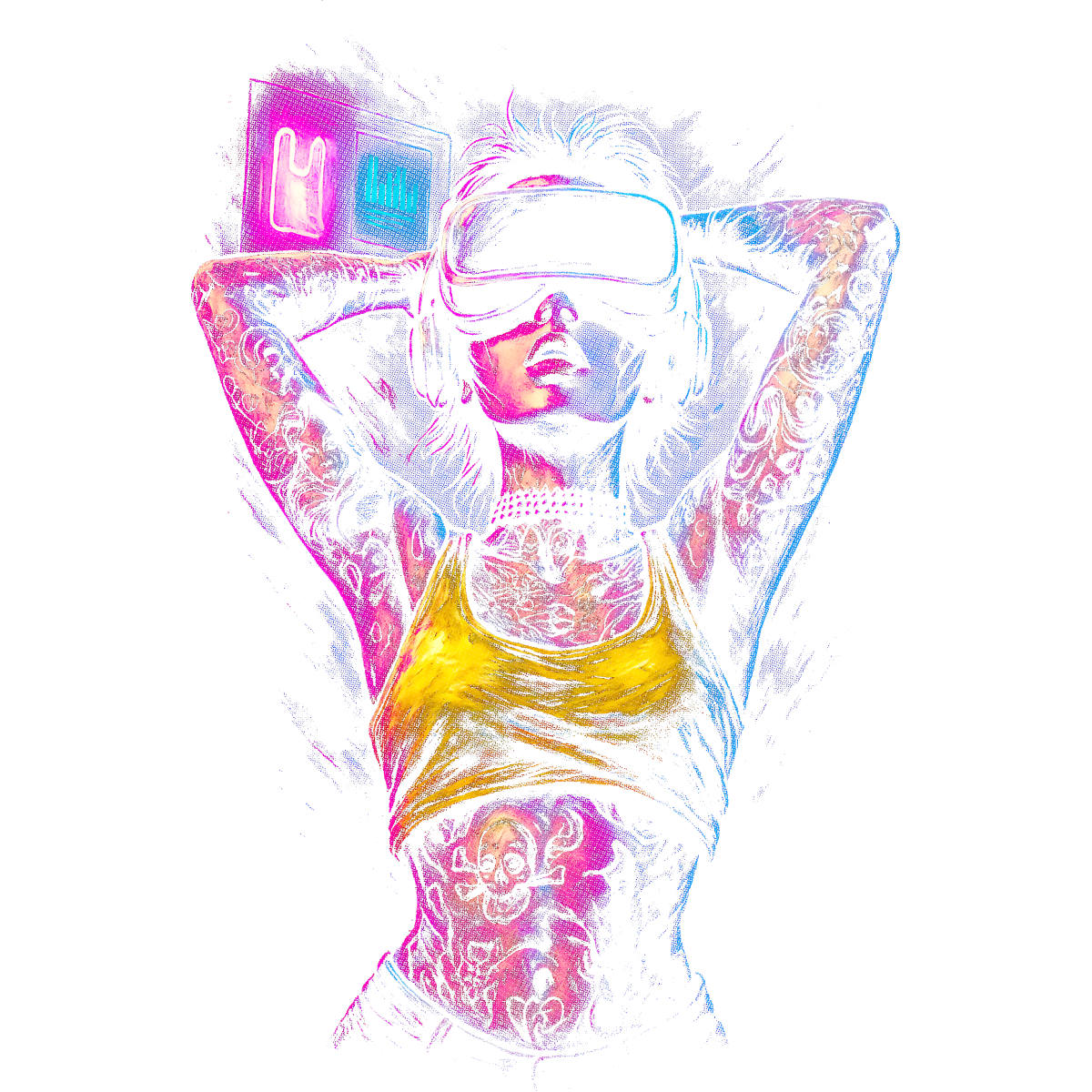Cyberpunk Hot Girl Realitée Virtuelle