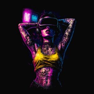Cyberpunk Hot Girl Realitée Virtuelle