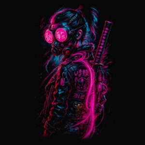 Cyberpunk Samouraï Girl