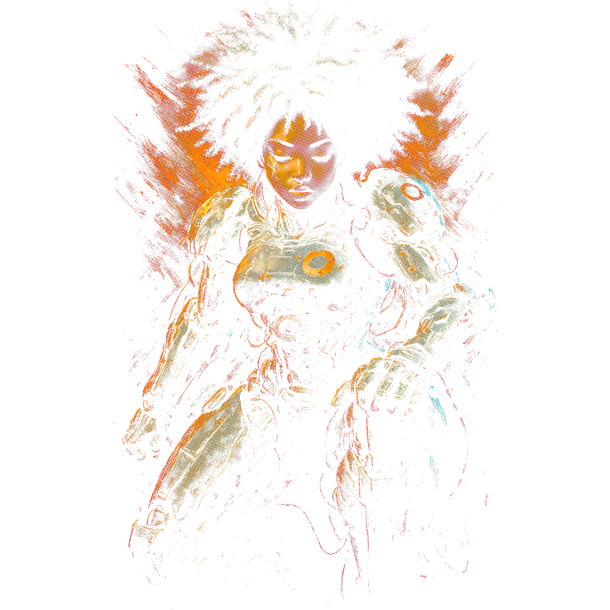 Cyberpunk Sexy afro Girl