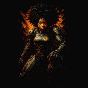 Cyberpunk Sexy afro Girl