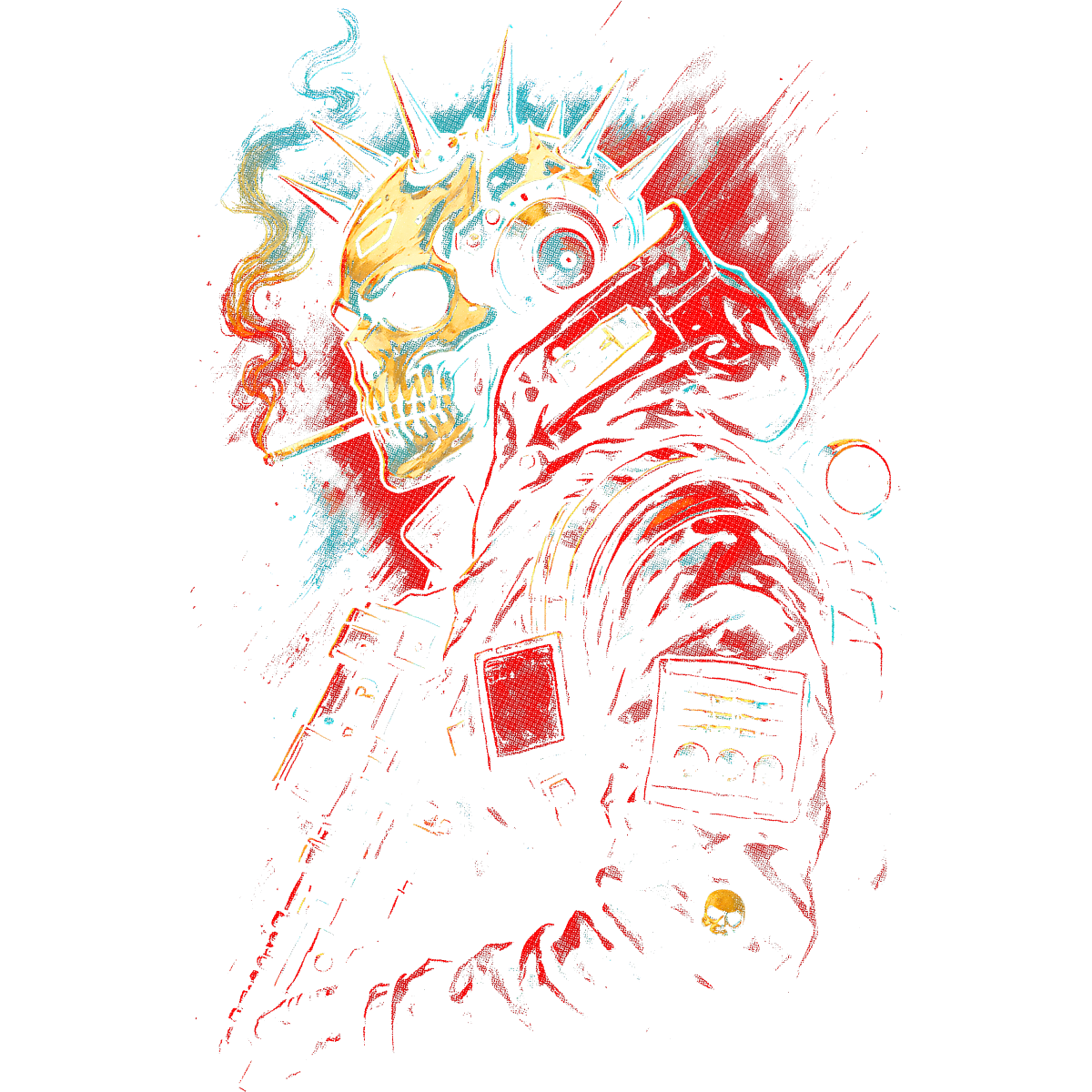 Cyberpunk Skull Punk