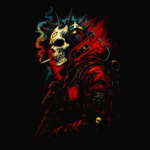 Cyberpunk Skull Punk