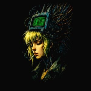 Cyberpunk Waiting Smoking