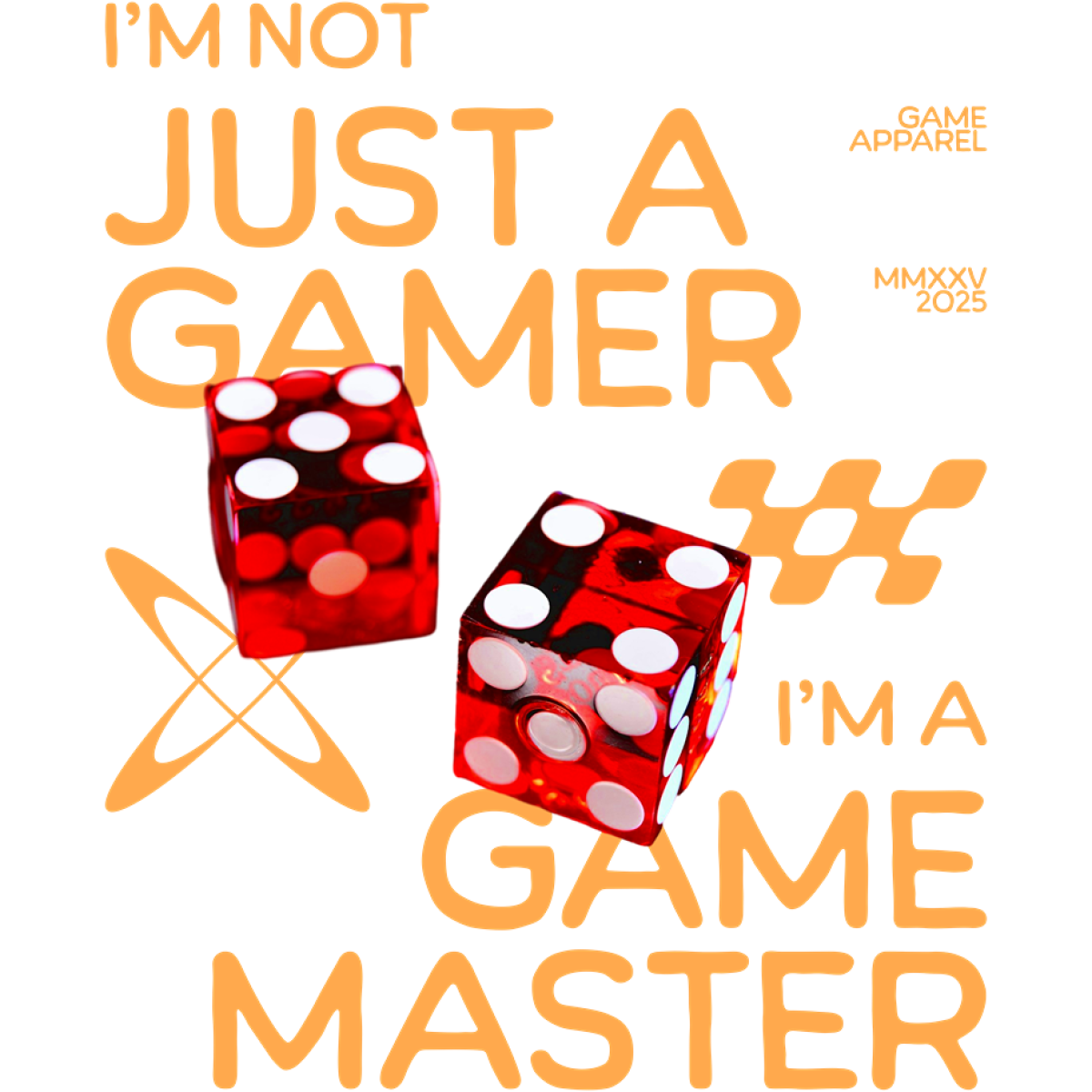 Dé de jeu rouge texte joueur maître
